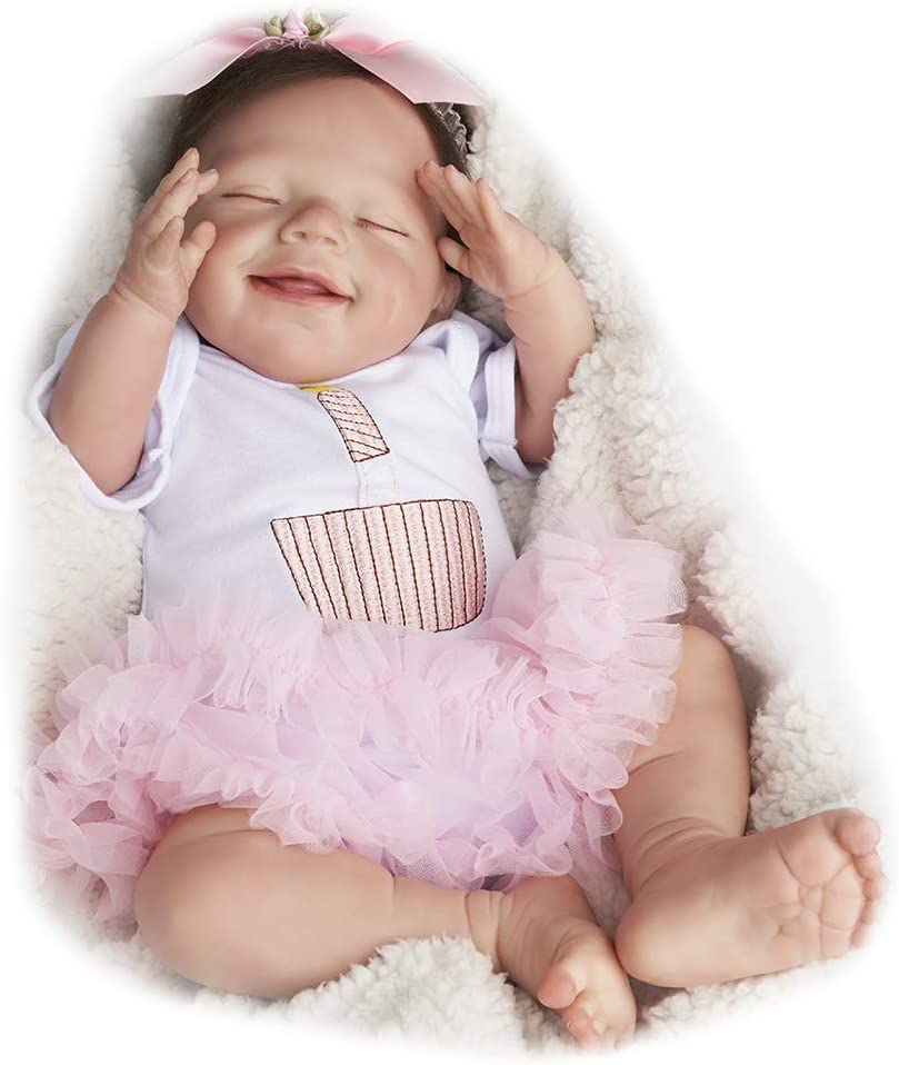 50cm New Arrival April Reborn Doll Reborn Simulation Reborn Baby April Real Baby Cry Babies Doll Love Dolls Silicone Vinyl Doll