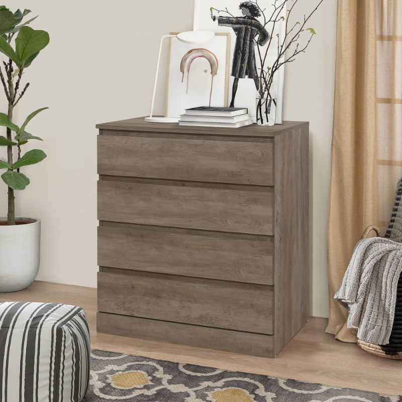 Brindle 4-Drawer Dresser, Gray Oak, by  Living Essentials