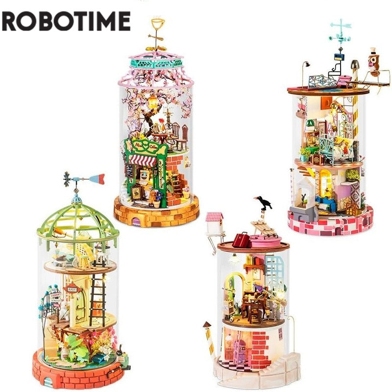 Robotime Rolife Doll House DIY Mysterious World House with Furniture Children Adult Miniature Dollhouse Wooden Kits Toys Gifts