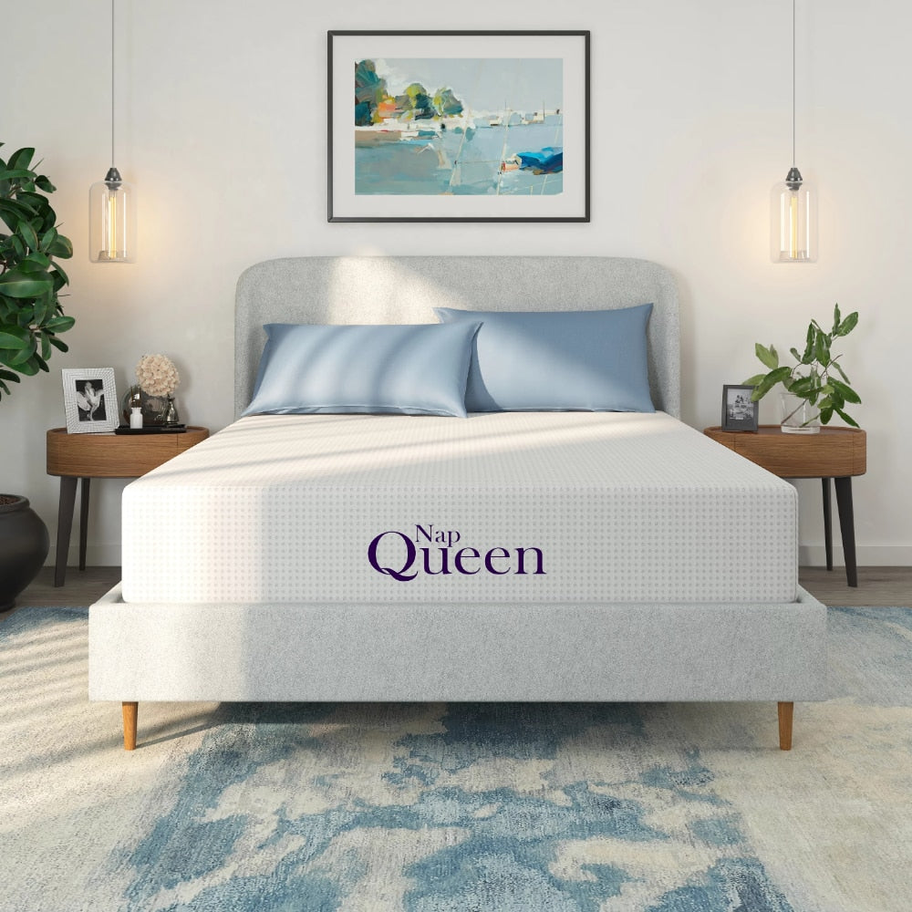 NapQueen Margaret 10&quot; Charcoal Memory Foam Mattress, Queen, W/ Antimicrobial Cover mattress