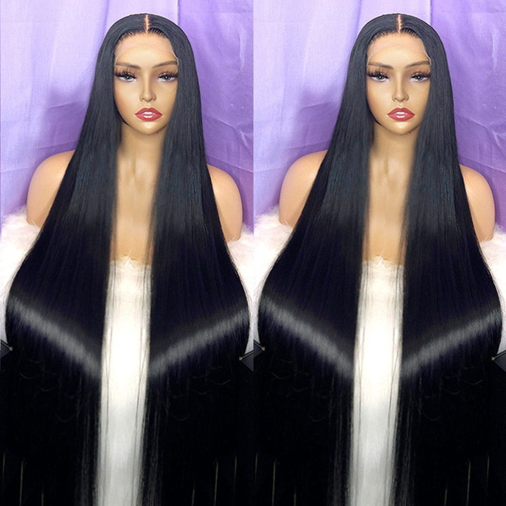 13x4 13x6 Straight Lace Front Wig HD Transparent Brazilian Human Hair Wigs For Women  Human Hair PrePlucked Hairline