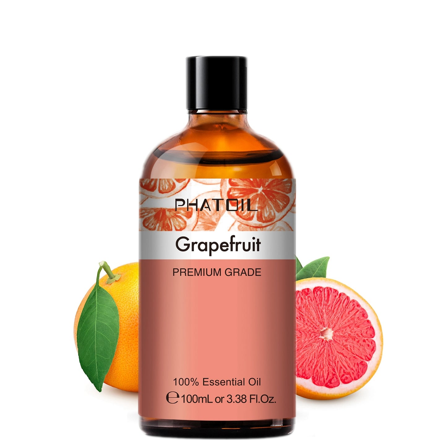 100ml Pure Natural Grapefruit Essential Oil Diffuser Rose Bergamot Jasmine Vanilla Lavender Mint Lemongrass Citronella Aroma