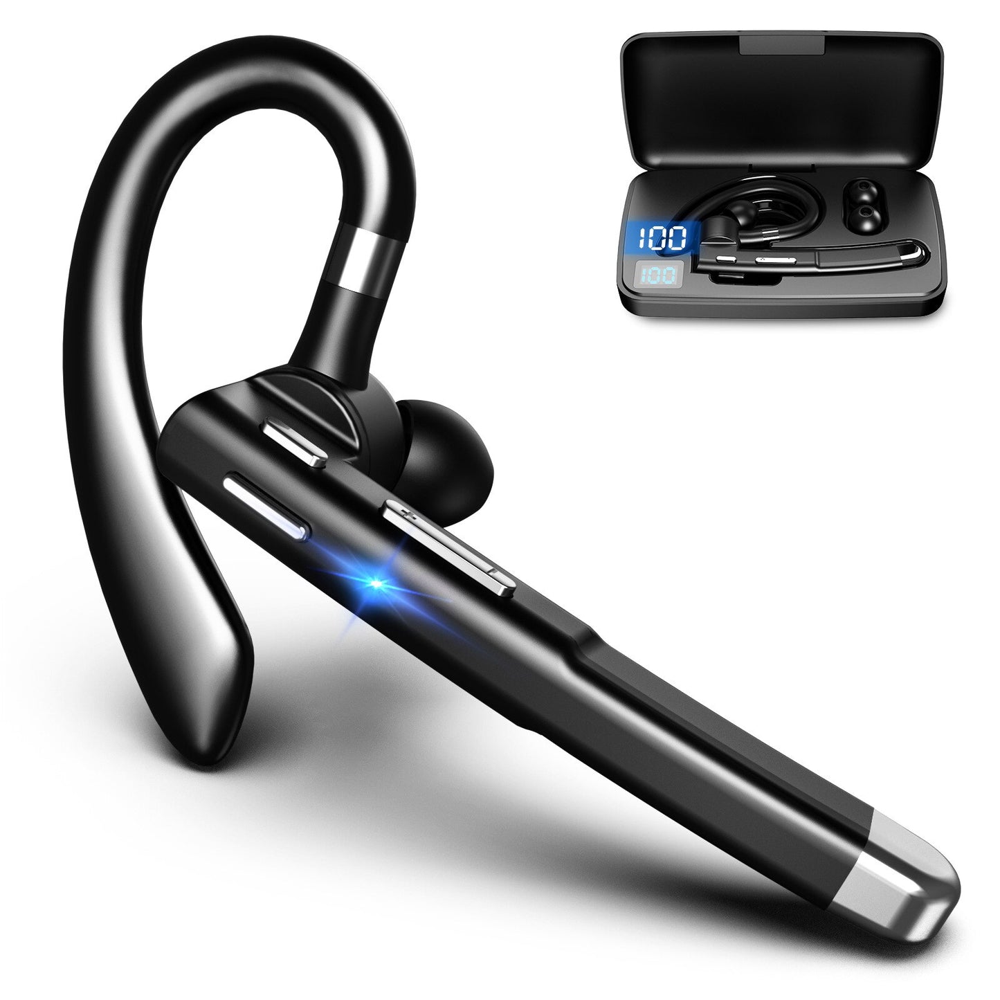 YYK520 Bluetooth Headset Noise Cancelling Sports Waterproof Digital Display Headphones