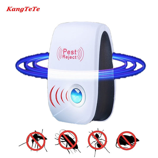 EU Ultrasonic Mouse Cockroach Mosquito Repeller Insect Spider Repeller Home Pest Control Repellent Device Pest Exterminator