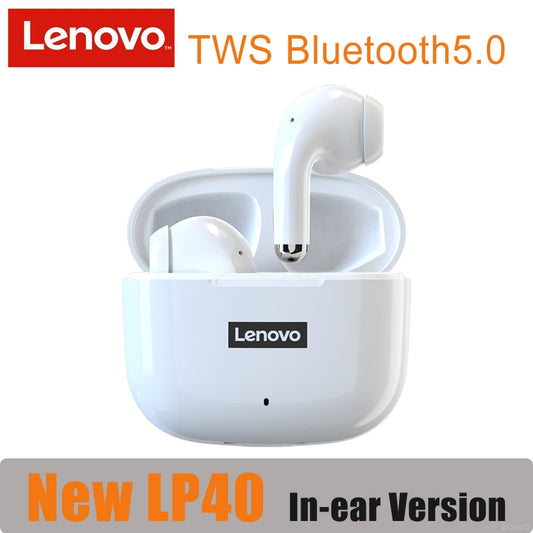 New Original Lenovo LP40 Pro In-ear Version Bluetooth 5.0 Wireless Earphone TWS Dual Stereo Touch Control Long Standby Headphone