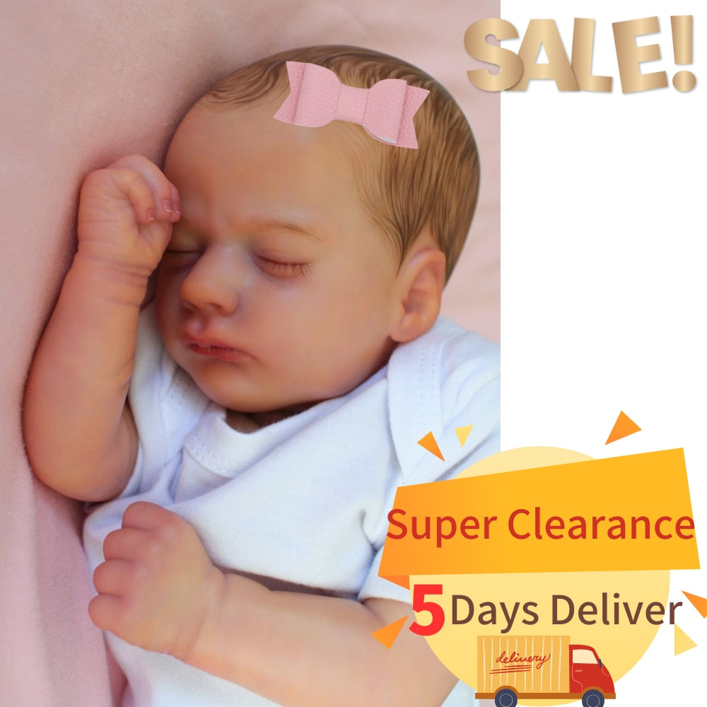 ⚡️Super Clearance 43CM Finished Reborn Baby Dolls Already 3D Painted Skin Visible Veins Surprise Toys Figure for Girls Gift