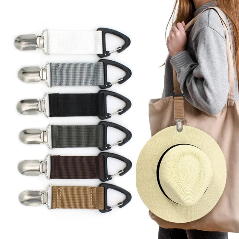 Hat Clip For Traveling Hanging on Bag Handbag Backpack Luggage for Kids Adults Outdoor Tools Travel Beach Accessories