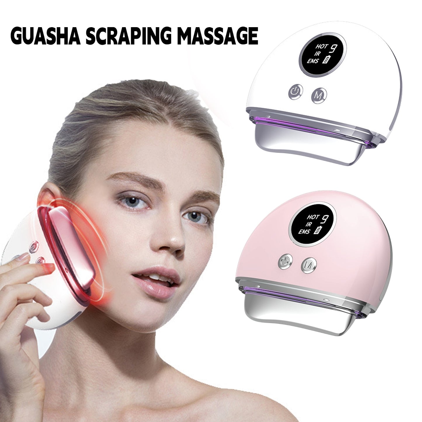 EMS Micro Current Face Introducer Guasha Massager Neck Face Lift Skin Tightening Anti-Wrinkle Cosmetic Instrument Facial Massag