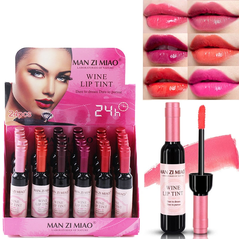 24pcs Matte Lipstick Set Free Shipping Waterproof Lip Tint Long Lasting Makeup Gloss Wholesale Bulk Batom