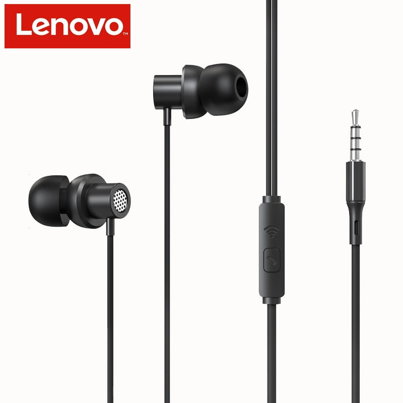 Lenovo TW13 Extra Bass Headphone wired Earphone 3.5mm Earphone With Microphone Sport InEar Headset auriculare for Samsung Xiaomi