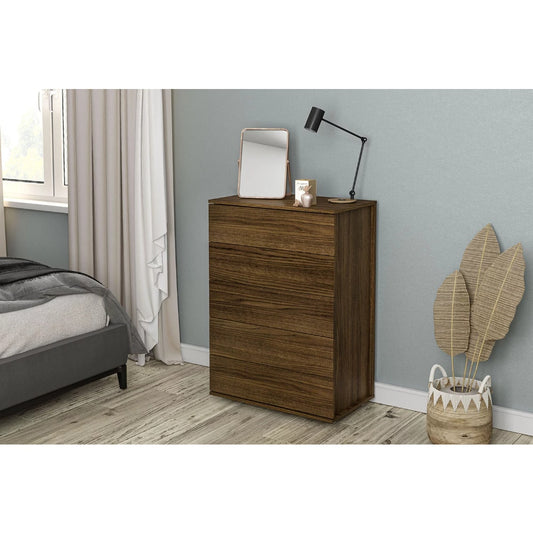 Madison Modern 5 Drawer Dresser, Dark Brown