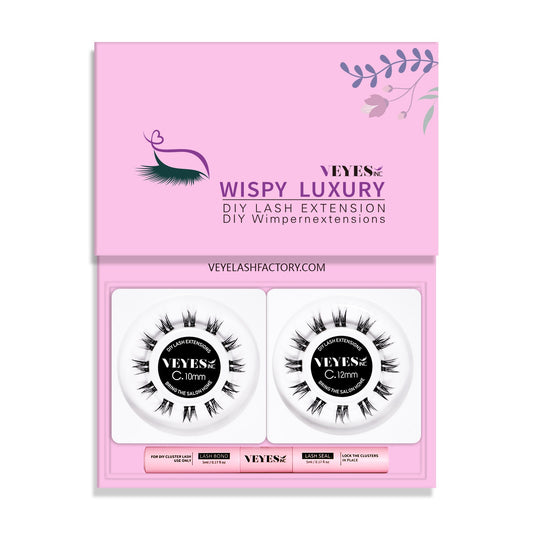 Veyes Inc DIY Lash Smart Cluster Kit Veyelash Dropshipping Eyelash Extension Wisps Volume Segmented Lashes Glue Bond Seal Makeup