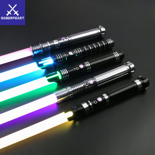 VIP-SaberFeast Lightsaber RGB Metal Handle Swing Combat FOC Gift Kids Luminous Toys