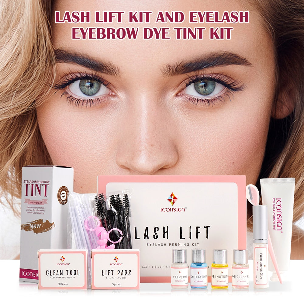 Dropshipping Lash Lift Kit &amp; Upgraded Eyelash Eyebrow Tint Kit Lash Lifting Eyelash Dye Brow Dye Tint Eye Makeup Tools Wholesale