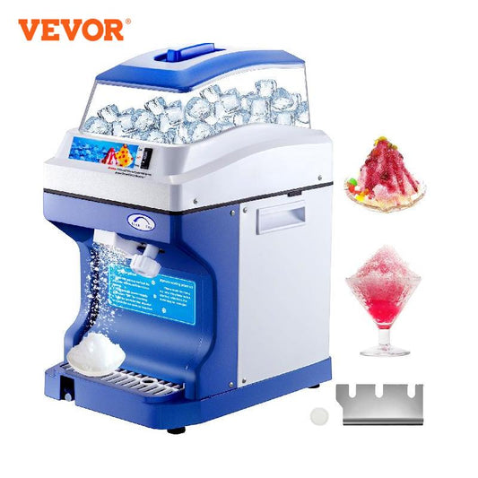 VEVOR 120/200 KG/H Electric Ice Shaver Branch Crusher Chopper Smoothie Blender Granizing Machine Shredder Snow Cone Cubes Maker