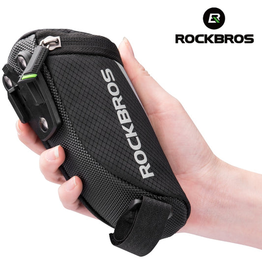 ROCKBROS Bike Bag Portable Reflective Saddle Bag Tail Seatpost Nylon Bicycle Bag MTB Road Bike Bag Panniers Bicycle Accessories