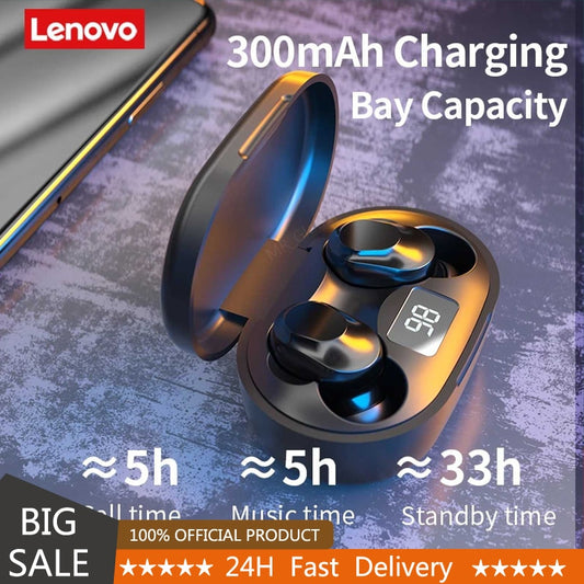 Lenovo Original XT91 Wireless Bluetooth Headphones AI Control Gaming Headset Stereo bass With Mic Noise Reduction TWS Earphone