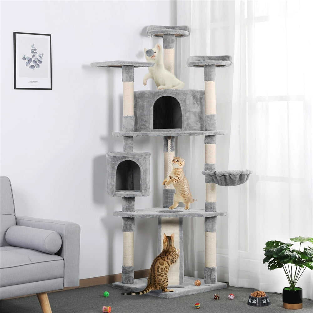 79&quot; Multilevel Cat Tree Tower with Scratching Posts, Cat Supplies, Cat Climbing Frame,  So That Cats Can Play Happily At Home