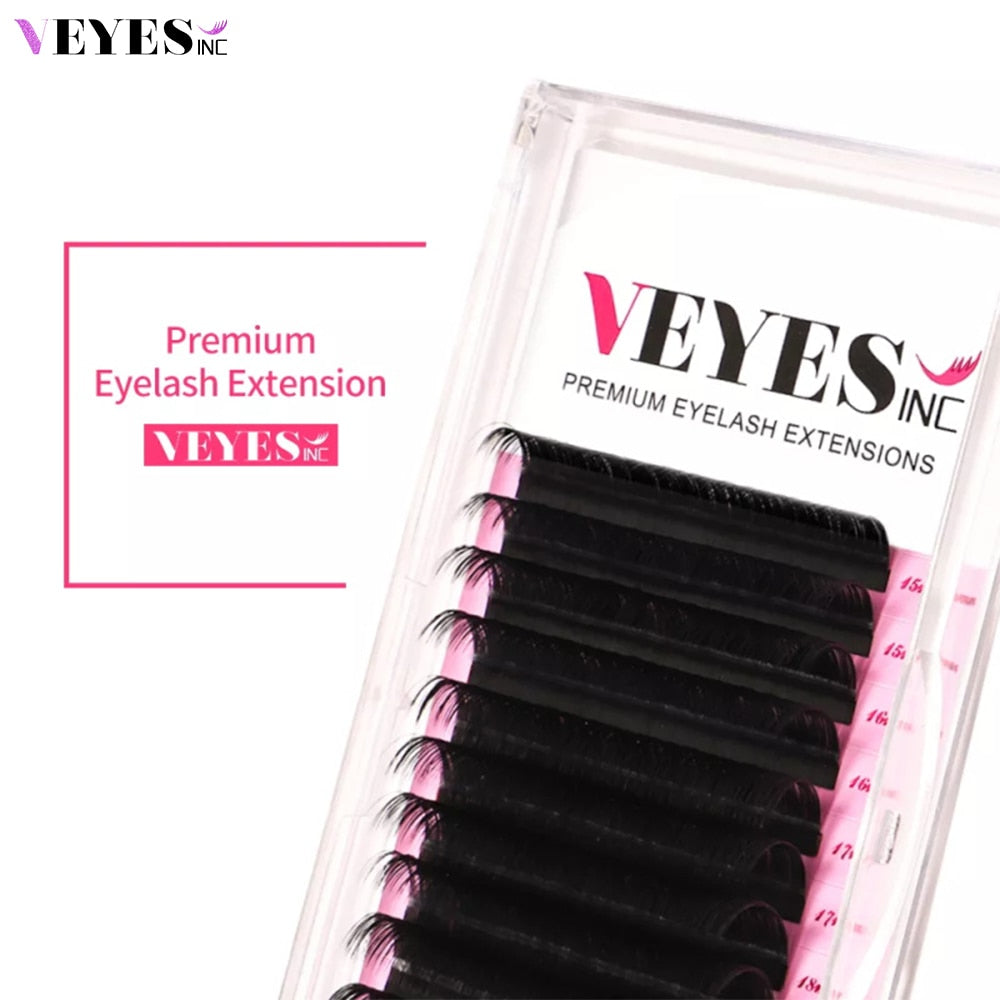 Veyes Inc Classic Eyelash Extensions Veyelash 0.15mm  Individual Lash Extensions Matte Black Silk Lashes Wholesale for Beauty