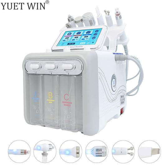 6 in 1 Hydro Oxygen Facial Machine Deep Cleansing Skin Care Beauty Device Peeling Blackhead Removal Water Dermabrasion Machine